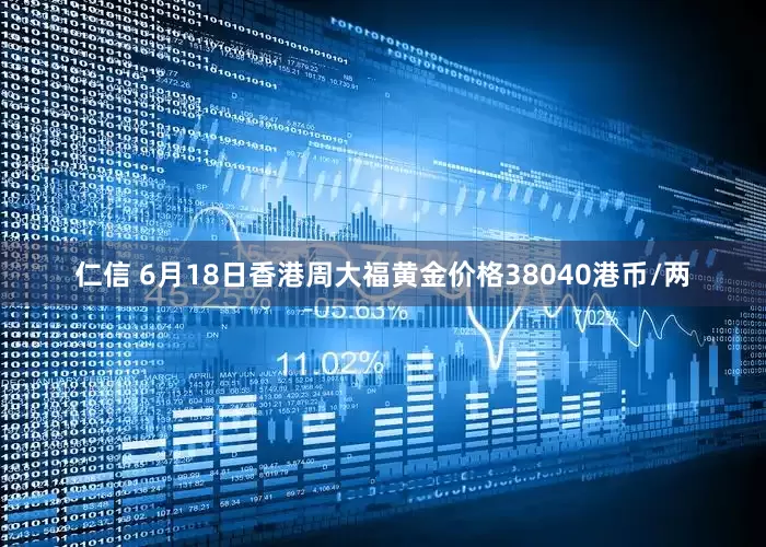 仁信 6月18日香港周大福黄金价格38040港币/两