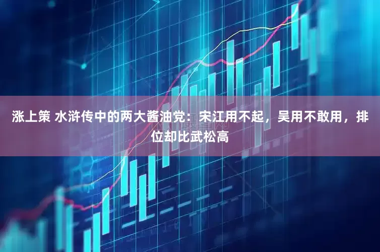 涨上策 水浒传中的两大酱油党：宋江用不起，吴用不敢用，排位却比武松高